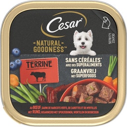 Cesar Natural Goodness Grain Free Terrine Beef Tray 100gr image